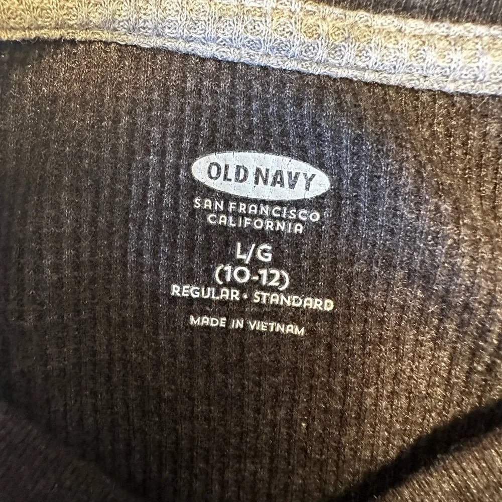 Old Navy Black 'All Good in the Woods' Long Sleeve Tee Termal